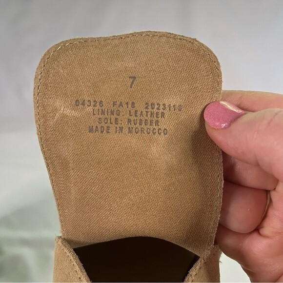 J.Crew Womens Size 7 Tan Macalister Wedge Heel Ankle Bootie Suede Boho Neutral - Picture 5 of 9
